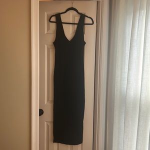 Naked Wardrobe Black Stretch Body Con Dress SZ L
